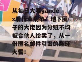从每日大赛yandex看行业乱象：地下圈子的大佬因为分赃不均被合伙人给卖了，从一份匿名邮件引出的连环大雷！